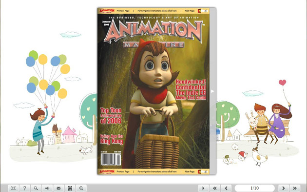 Windows 8 Flip Book Maker Themes for Adorable Cartoon full